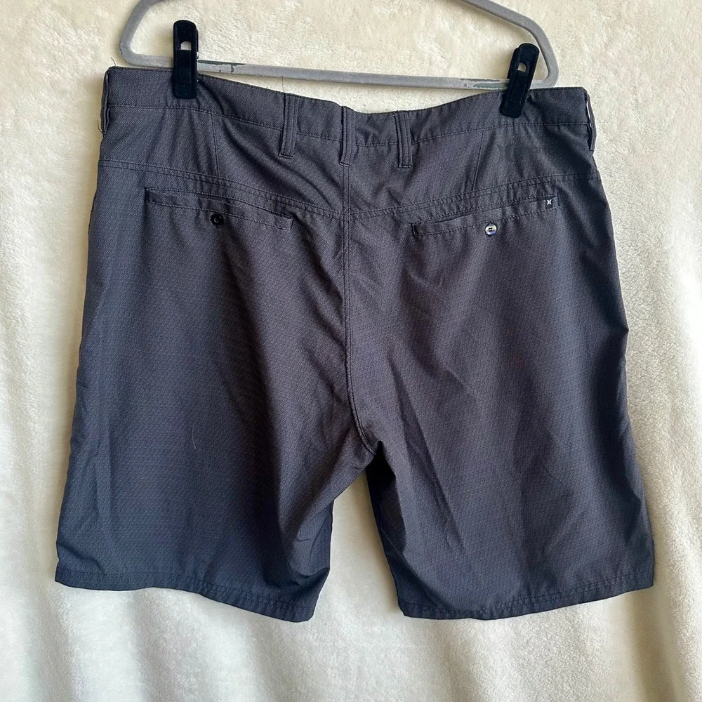 Hurley Phantom Hybrid Shorts Size 38 Gray Herringbone Chino Walk Board Shorts‎